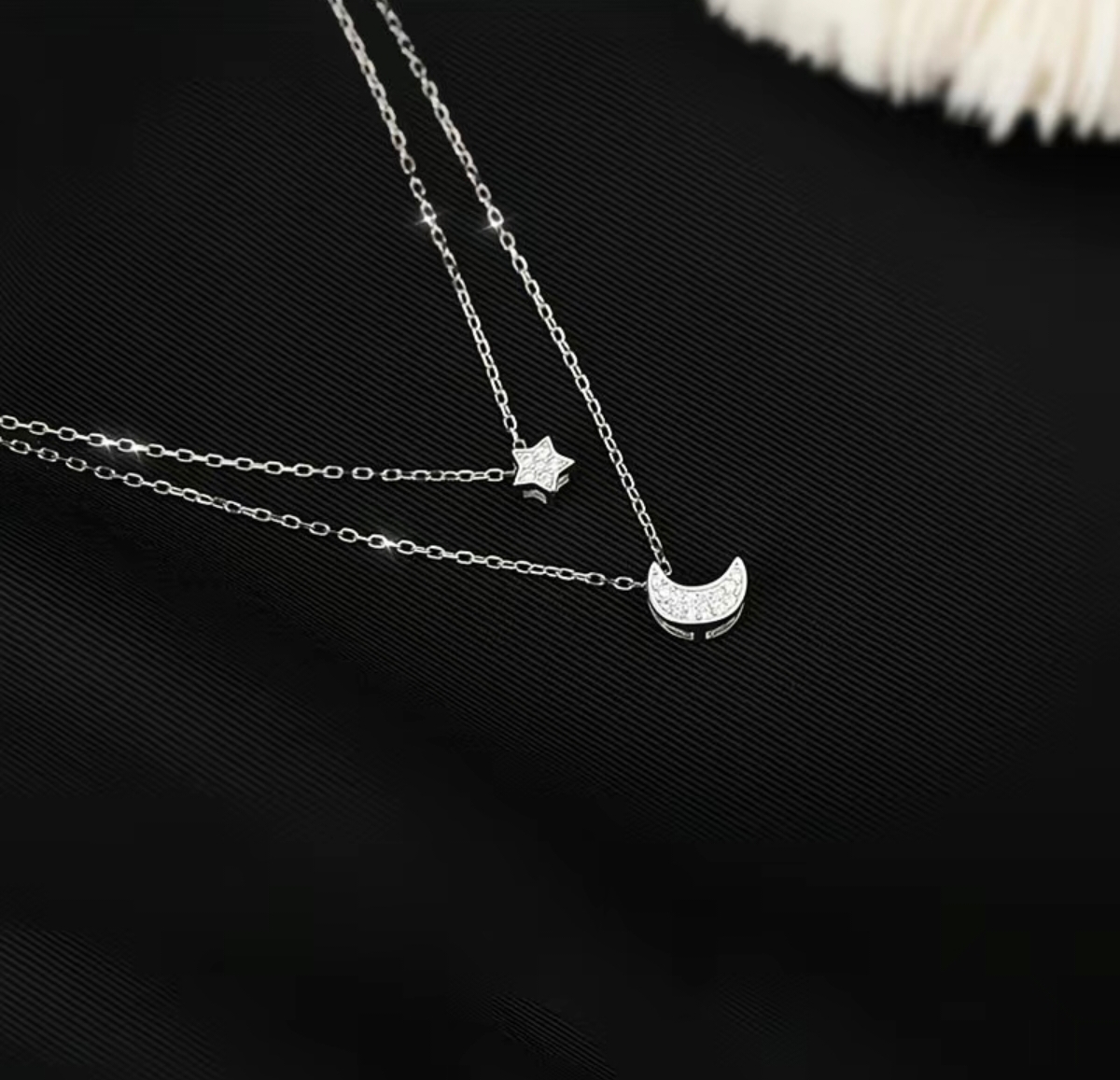 نیم ست نقره مدل ماه و ستاره