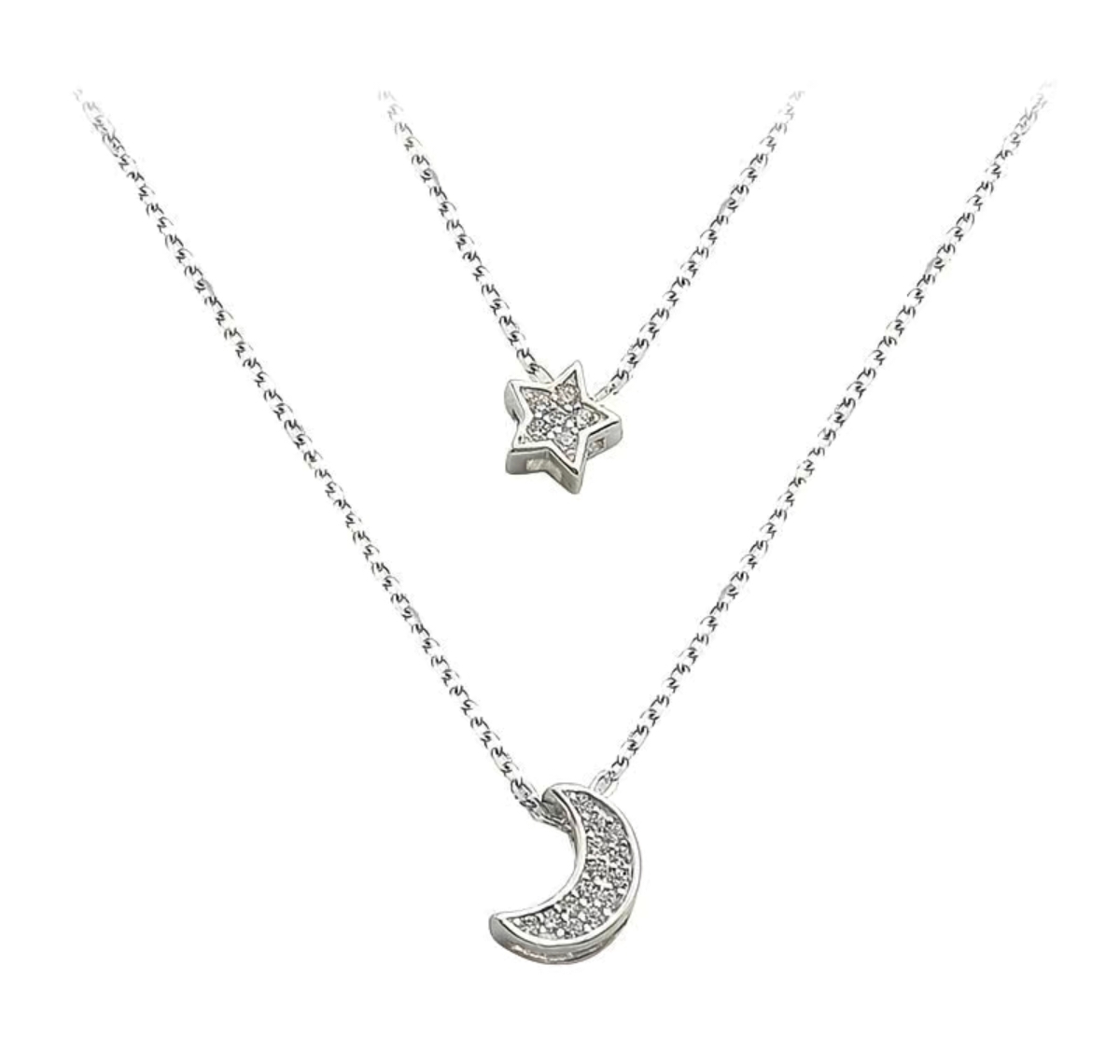 نیم ست نقره مدل ماه و ستاره