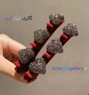 کلیپس موی انبری/ پیکسل دار / مدل مخملی/ کد 22