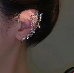 ایرکاف (قلاب گوش - گوشواره - ایر کراف ) طرح های جذاب /رنگ نقره ای/ کد10/2